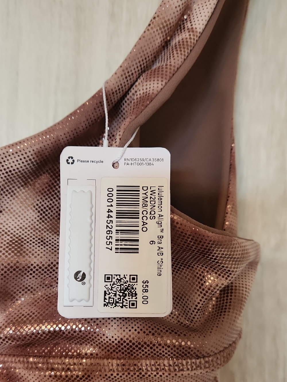lululemon athletica Shimmery Brown Tie-Dye Scoop Neck Crop Tank - Picture 4 of 5